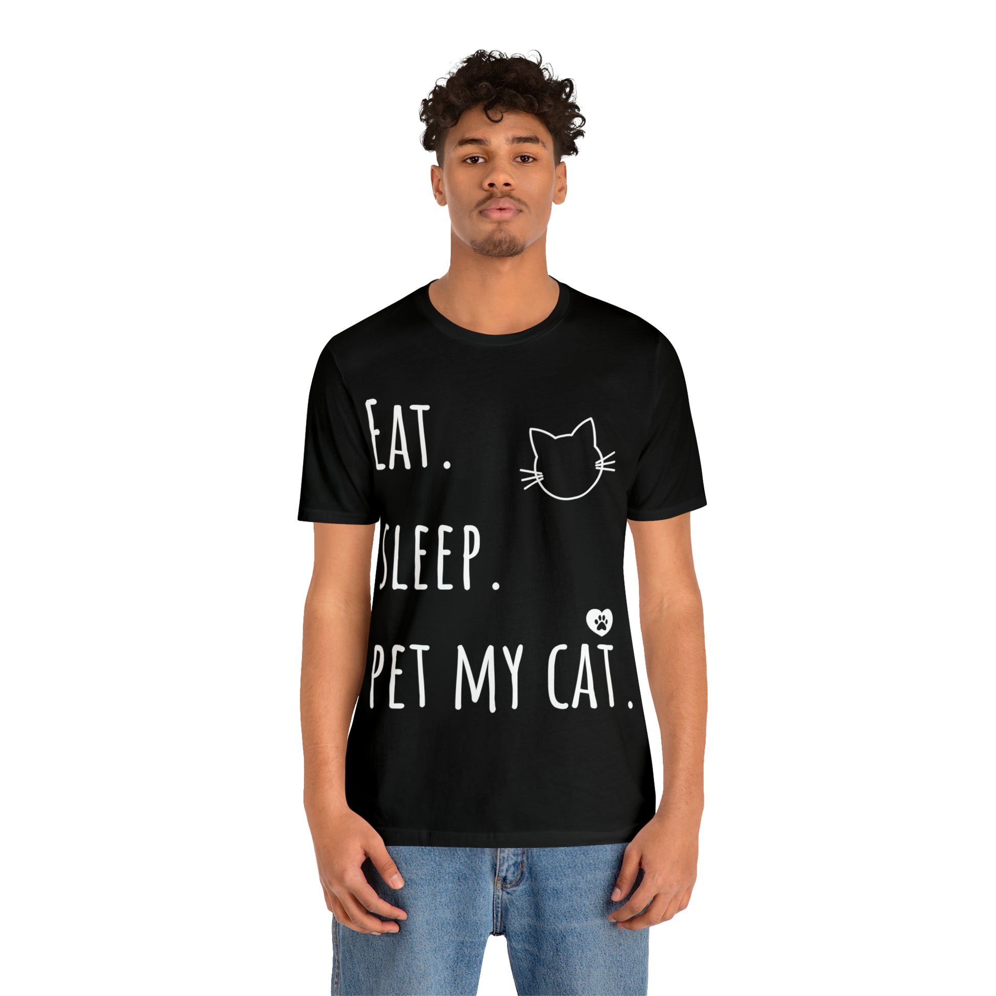 Eat. Sleep. Pet My Cat. - Classic T-Shirt - Arjuna Rigby Art and Lifestyle Store