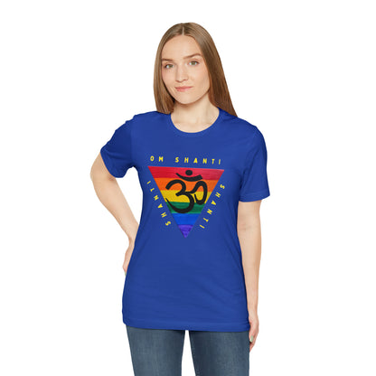 Rainbow Triangle OM T-Shirt - Arjuna Rigby Art and Lifestyle Store