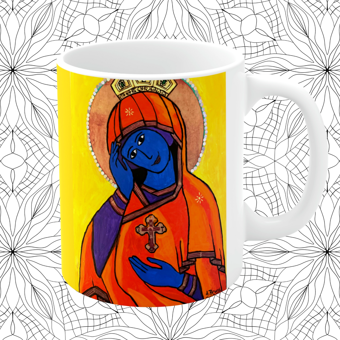 O Queen of Heaven Rejoice! - Mug - Arjuna Rigby Art and Lifestyle Store