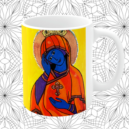 O Queen of Heaven Rejoice! - Mug - Arjuna Rigby Art and Lifestyle Store