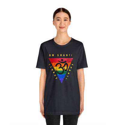 Rainbow Triangle OM T-Shirt - Arjuna Rigby Art and Lifestyle Store