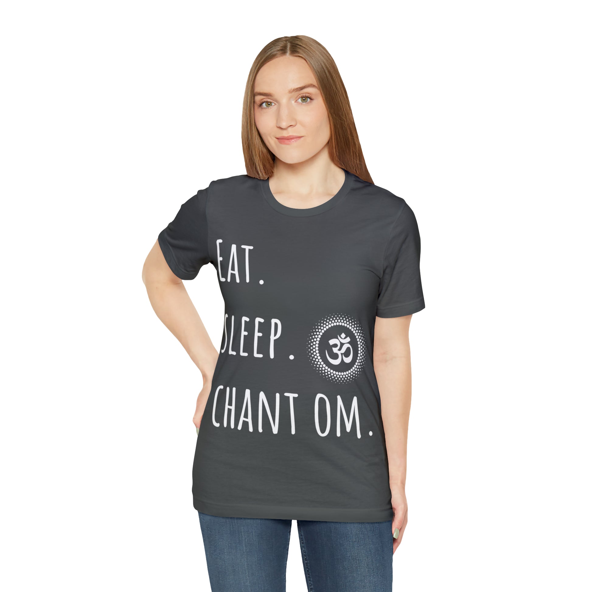 Eat. Sleep. Chant Om. T-Shirt - Arjuna Rigby Art and Lifestyle Store