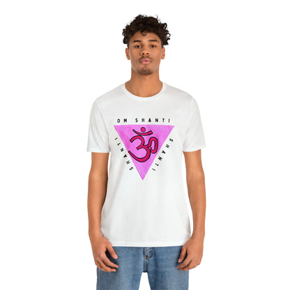 Pink Triangle OM T-Shirt - Arjuna Rigby Art and Lifestyle Store