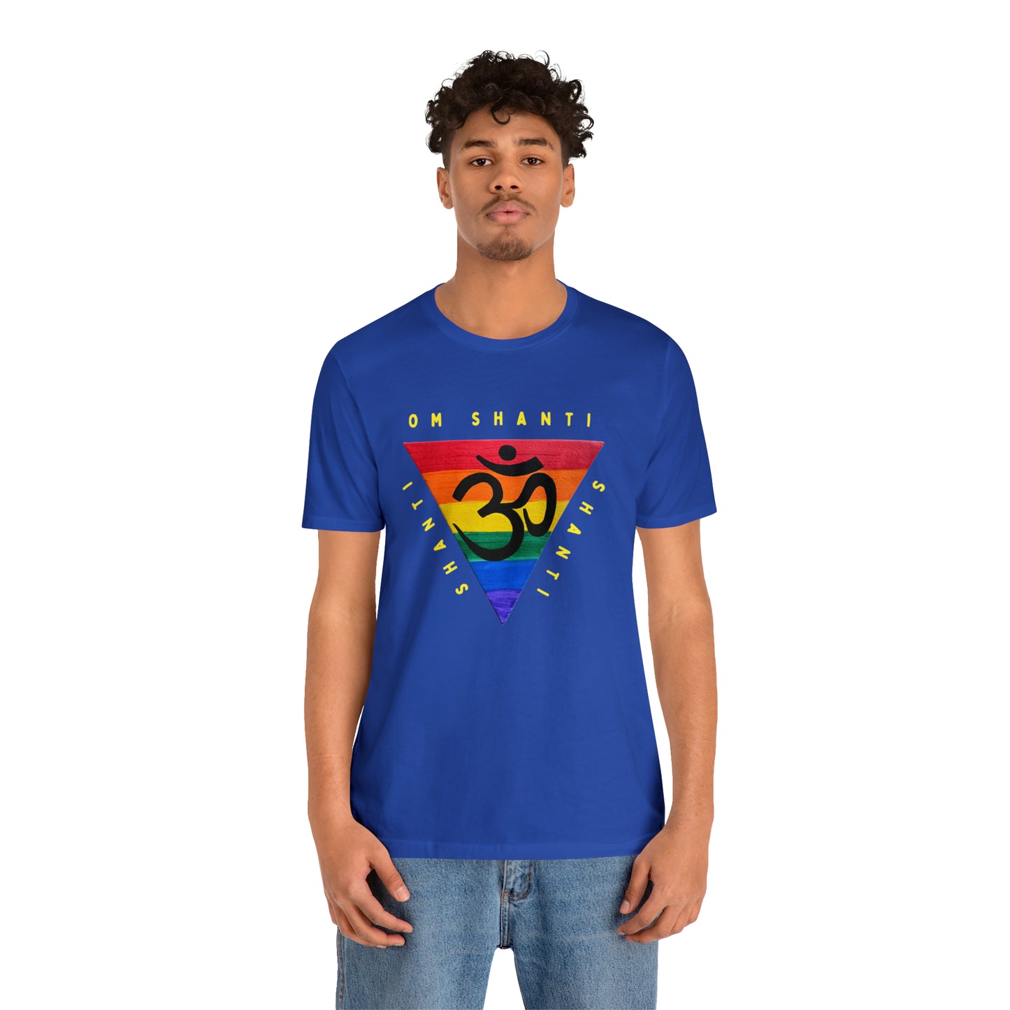 Rainbow Triangle OM T-Shirt - Arjuna Rigby Art and Lifestyle Store