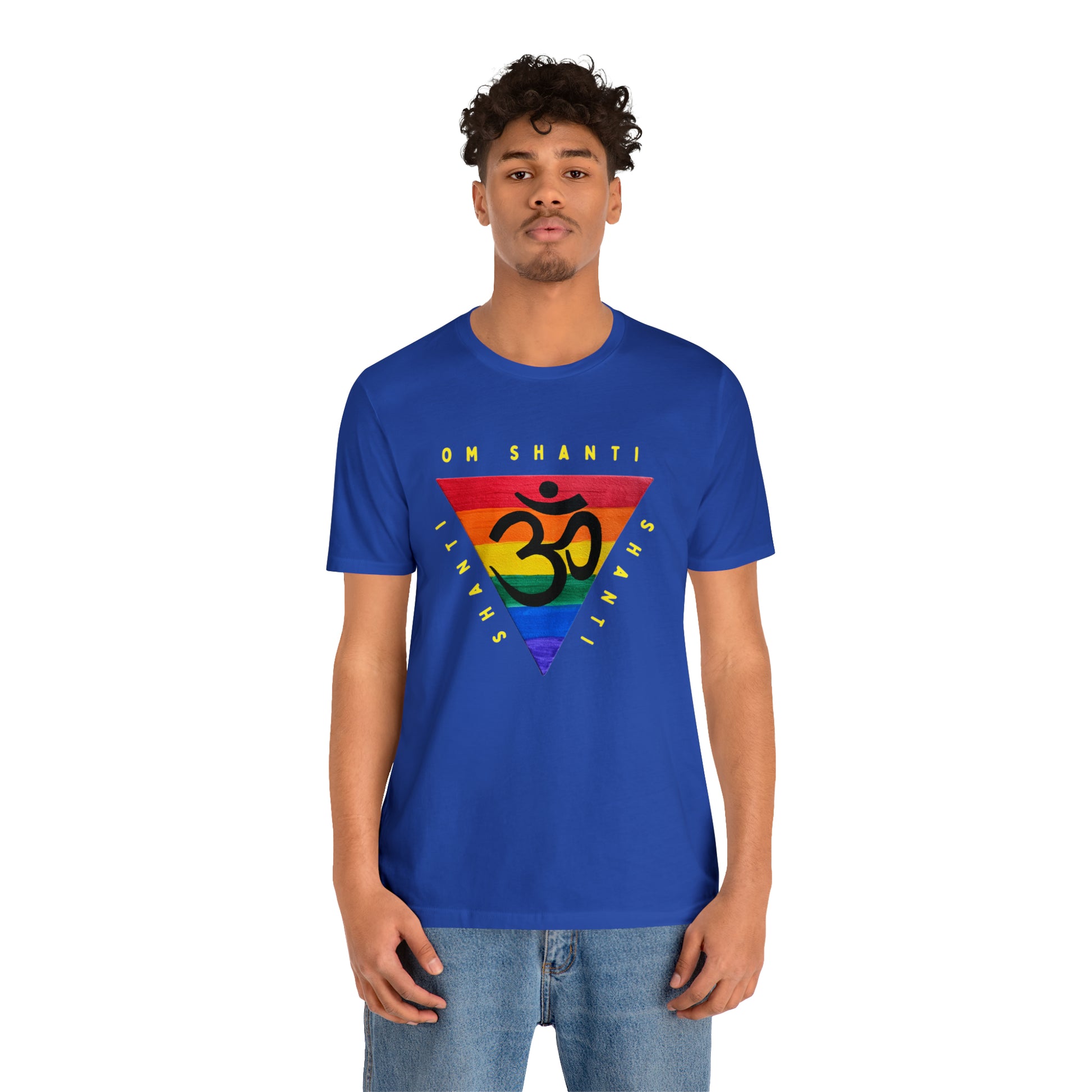 Rainbow Triangle OM T-Shirt - Arjuna Rigby Art and Lifestyle Store