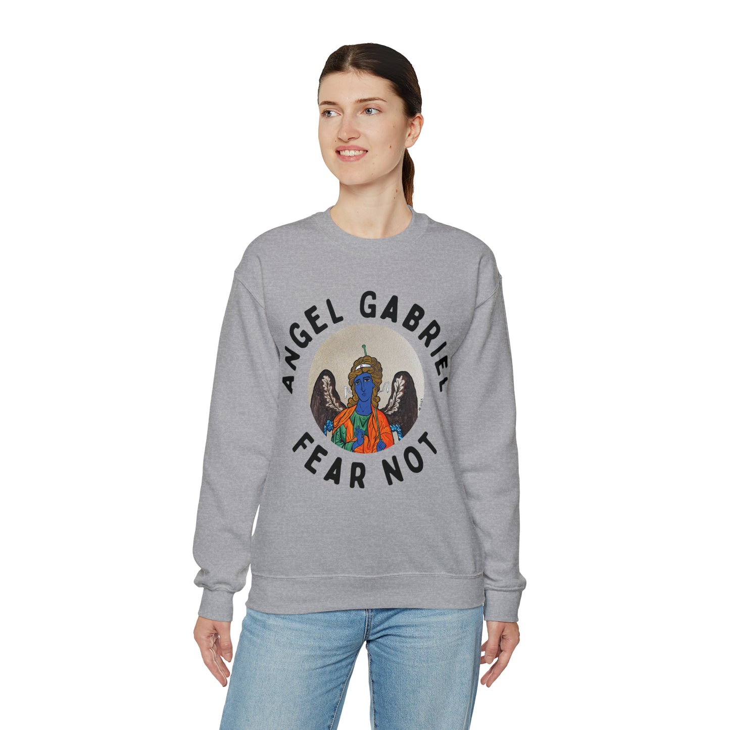 Angel Gabriel Crewneck Sweatshirt - Arjuna Rigby Art and Lifestyle Store