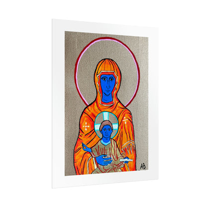 Christ and Theotokos Fine Art Poster