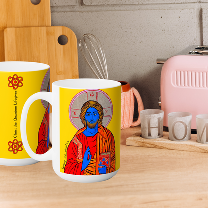 Christ the Quantum Lifegiver Jumbo Size Mug - Arjuna Rigby Art and Lifestyle Store