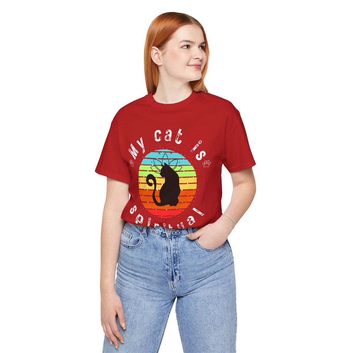 My Cat is Spiritual T-Shirt - Arjuna Rigby Art and Lifestyle Store