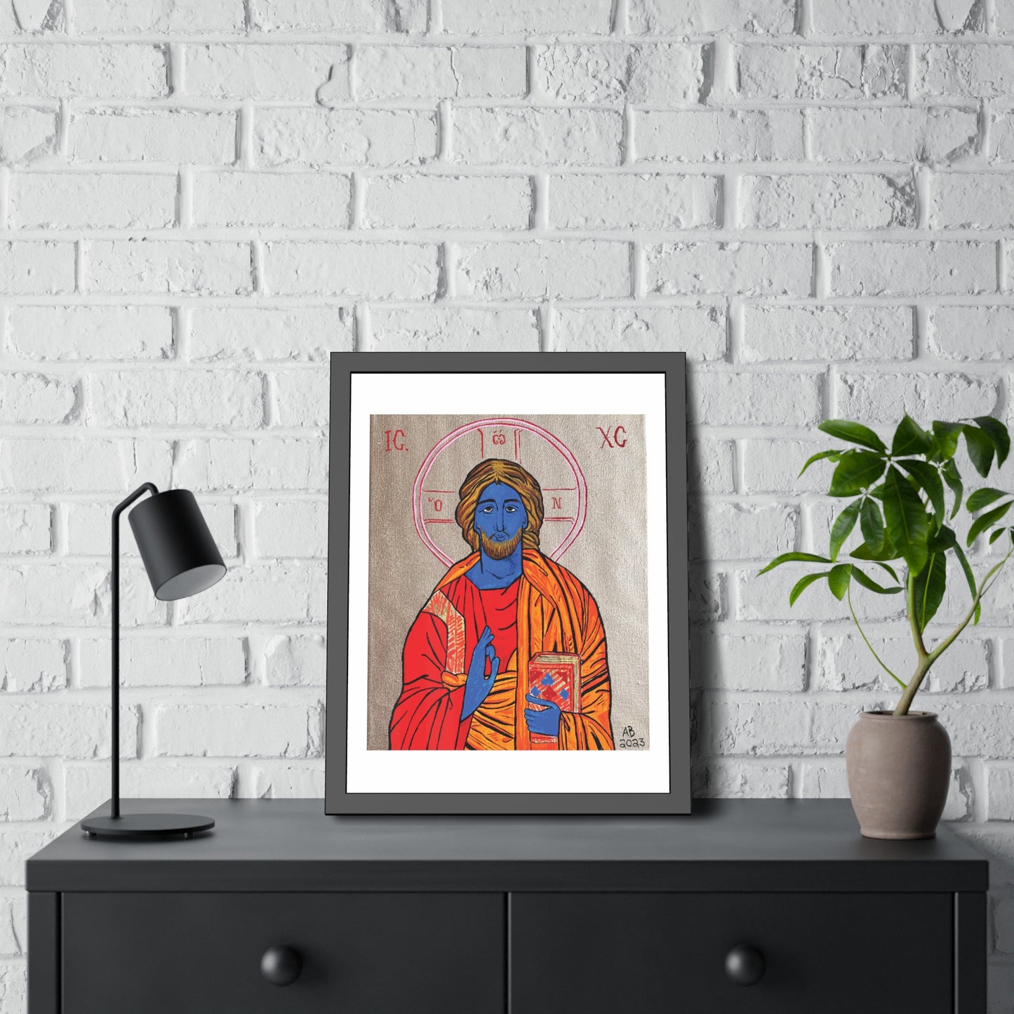 Christ the Quantum Lifegiver Framed Fine Art Posters - Arjuna Rigby Art and Lifestyle Store