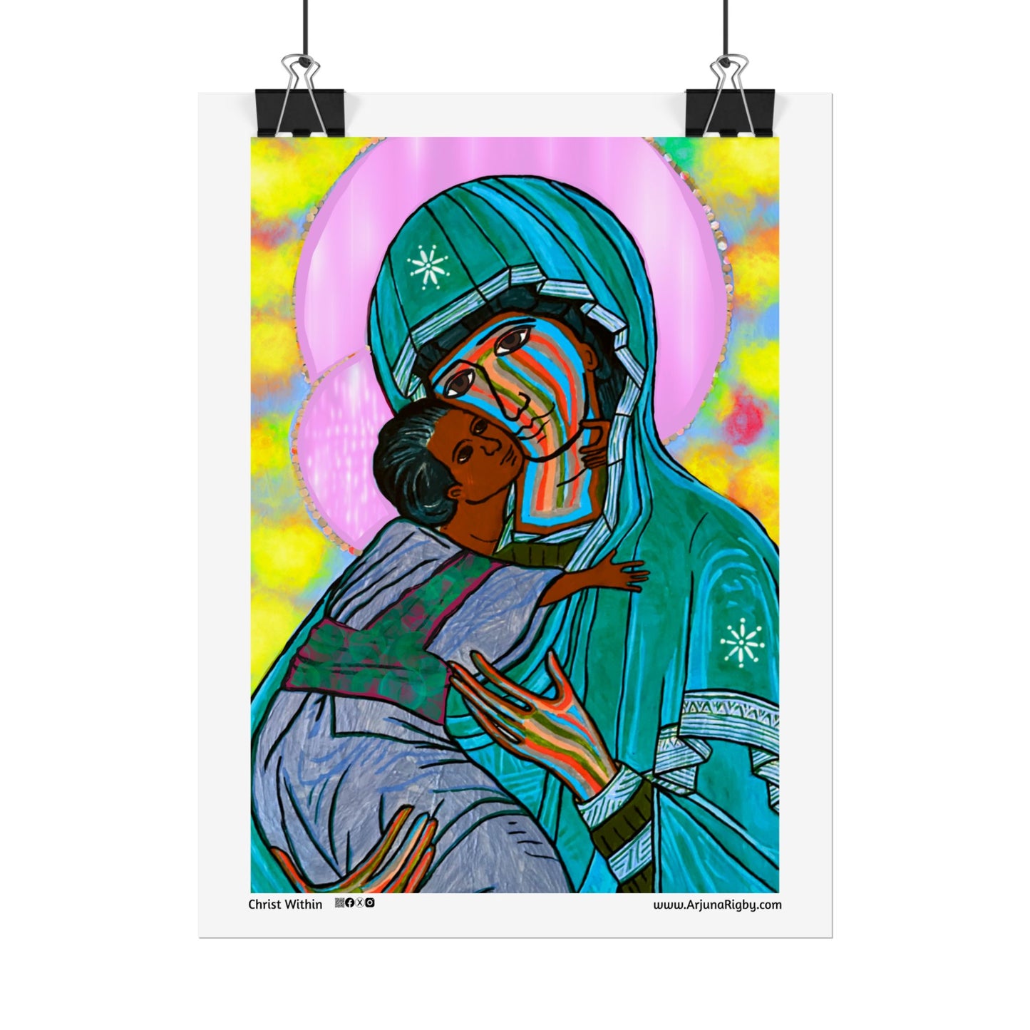 Christ Within Turquoise Rolled Fine Art Print