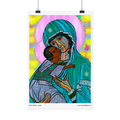 Christ Within Turquoise Rolled Fine Art Print