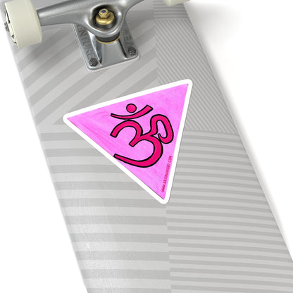 Pink Triangle OM Sticker - Arjuna Rigby Art and Lifestyle Store