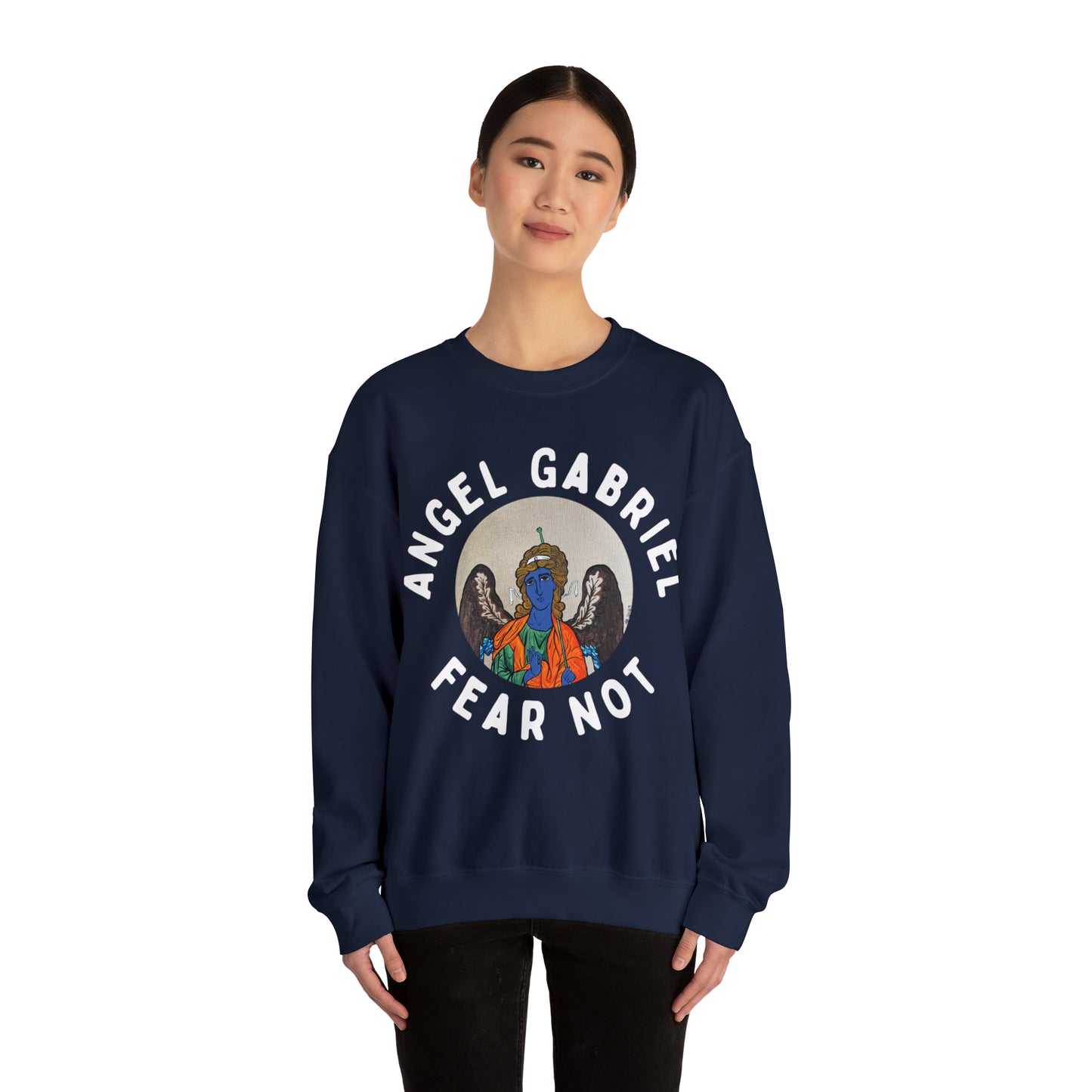 Angel Gabriel Crewneck Sweatshirt - Arjuna Rigby Art and Lifestyle Store