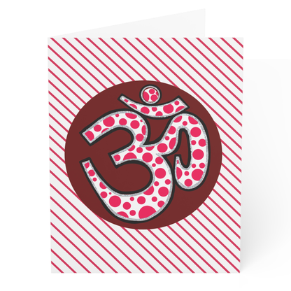 Polka Dot Om Greeting Card