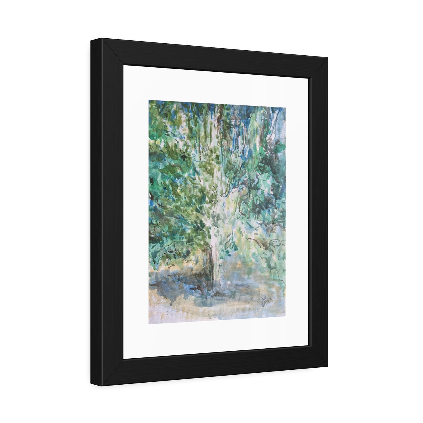 Pear Tree in Autumn Mist Framed Fine Art Print