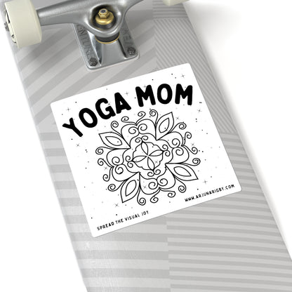 Yoga Mom Sticker White