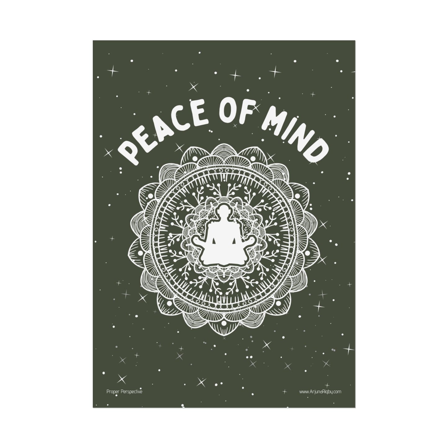 Peace of Mind Fine Art Poster green background