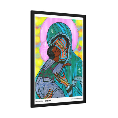 Christ Within Turquoise Framed Fine Art Posters