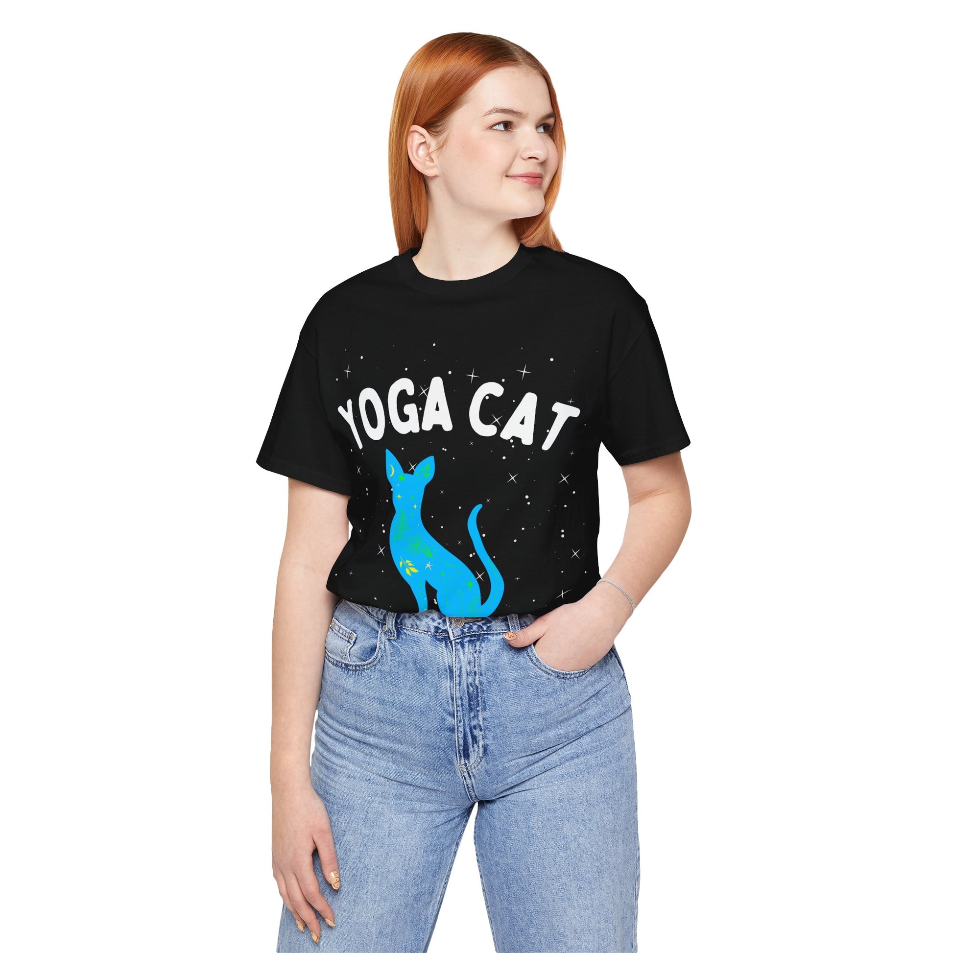 Yoga Cat T-Shirt - Arjuna Rigby Art and Lifestyle Store