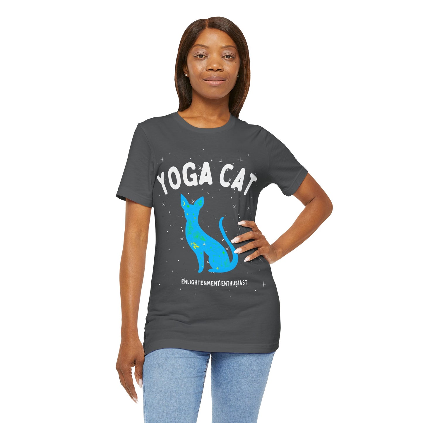 Yoga Cat T-Shirt - Arjuna Rigby Art and Lifestyle Store