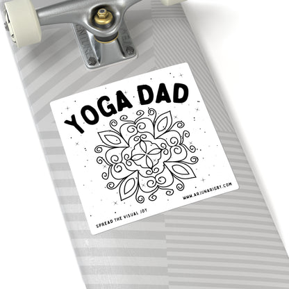 Yoga Dad Sticker White