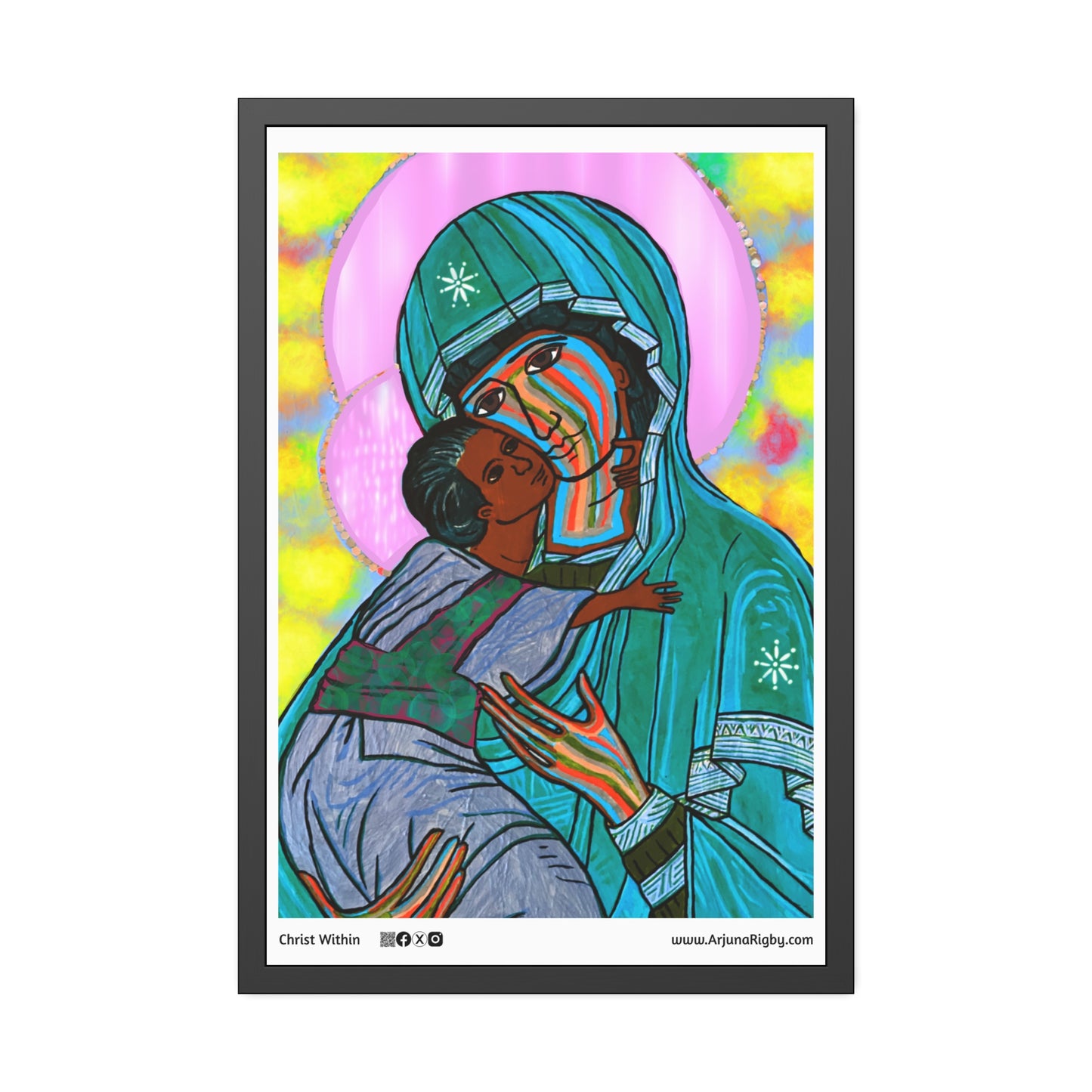 Christ Within Turquoise Framed Fine Art Posters