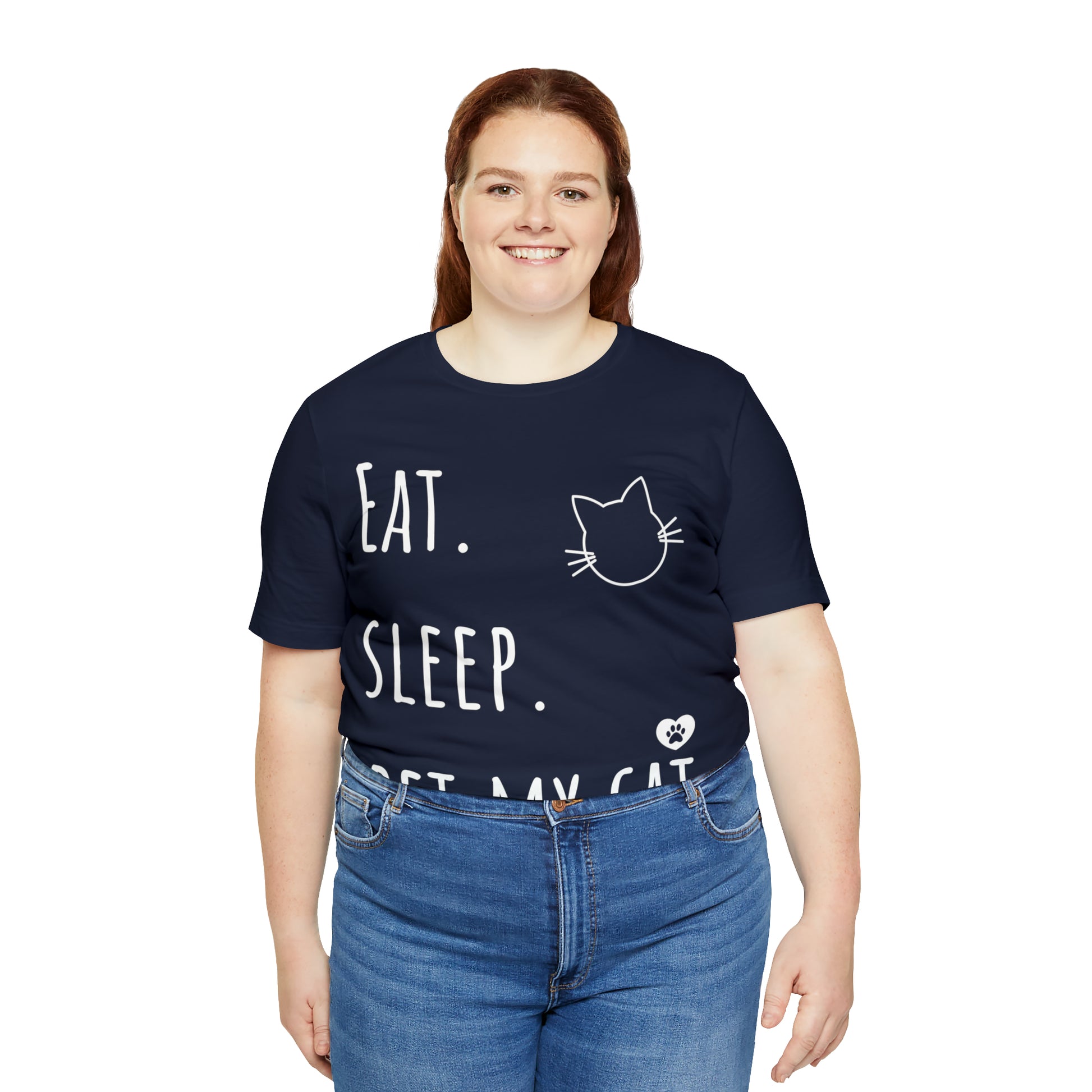 Eat. Sleep. Pet My Cat. - Classic T-Shirt - Arjuna Rigby Art and Lifestyle Store