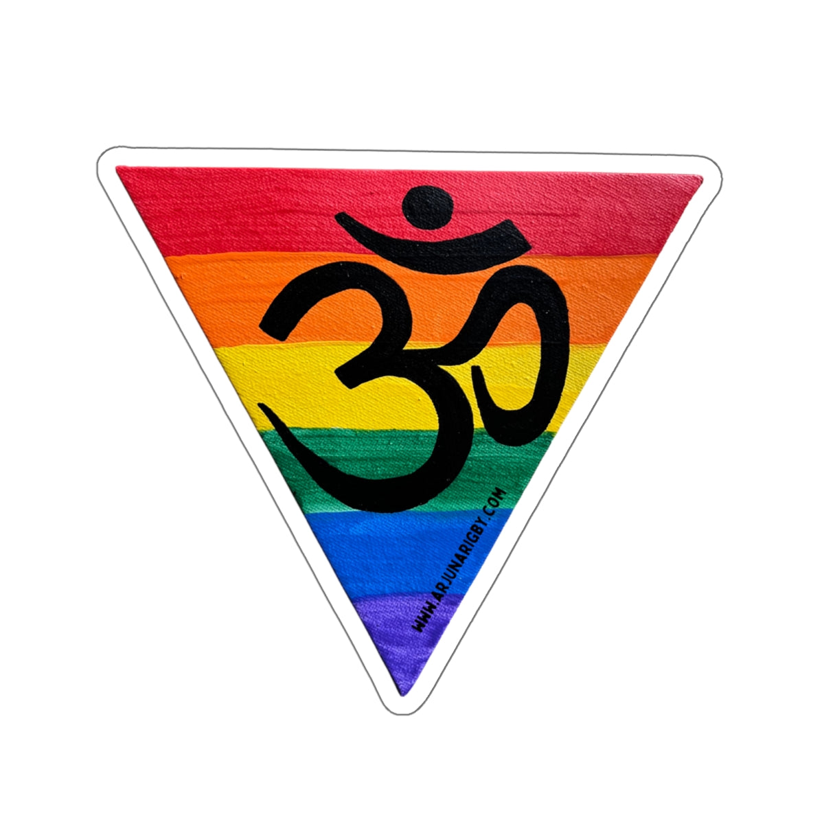 Rainbow Triangle OM -Sticker - Arjuna Rigby Art and Lifestyle Store