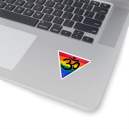 Rainbow Triangle OM -Sticker - Arjuna Rigby Art and Lifestyle Store