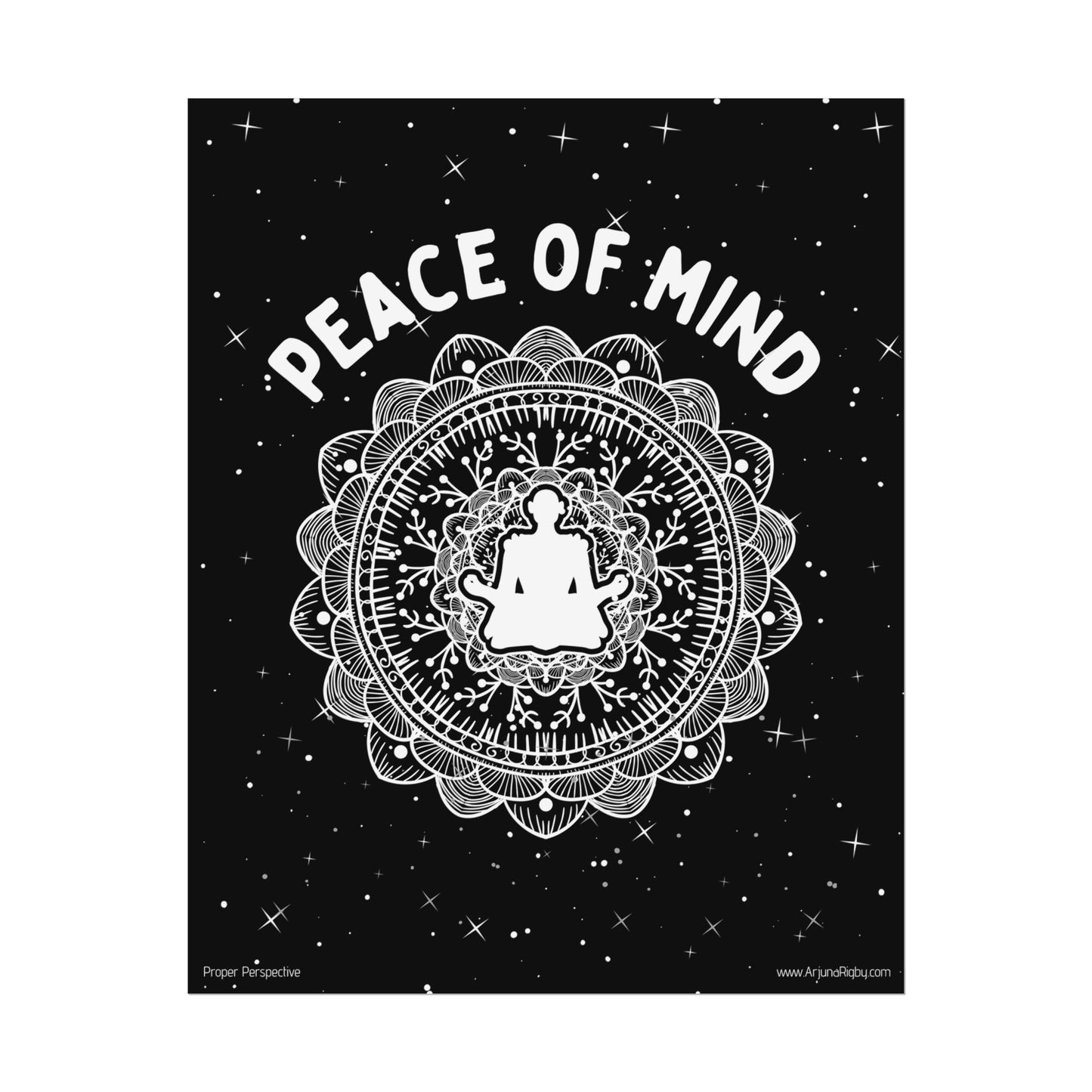 Peace of Mind Fine Art Poster black background