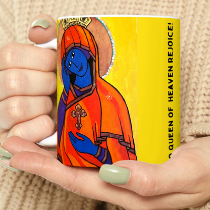 O Queen of Heaven Rejoice! - Mug - Arjuna Rigby Art and Lifestyle Store