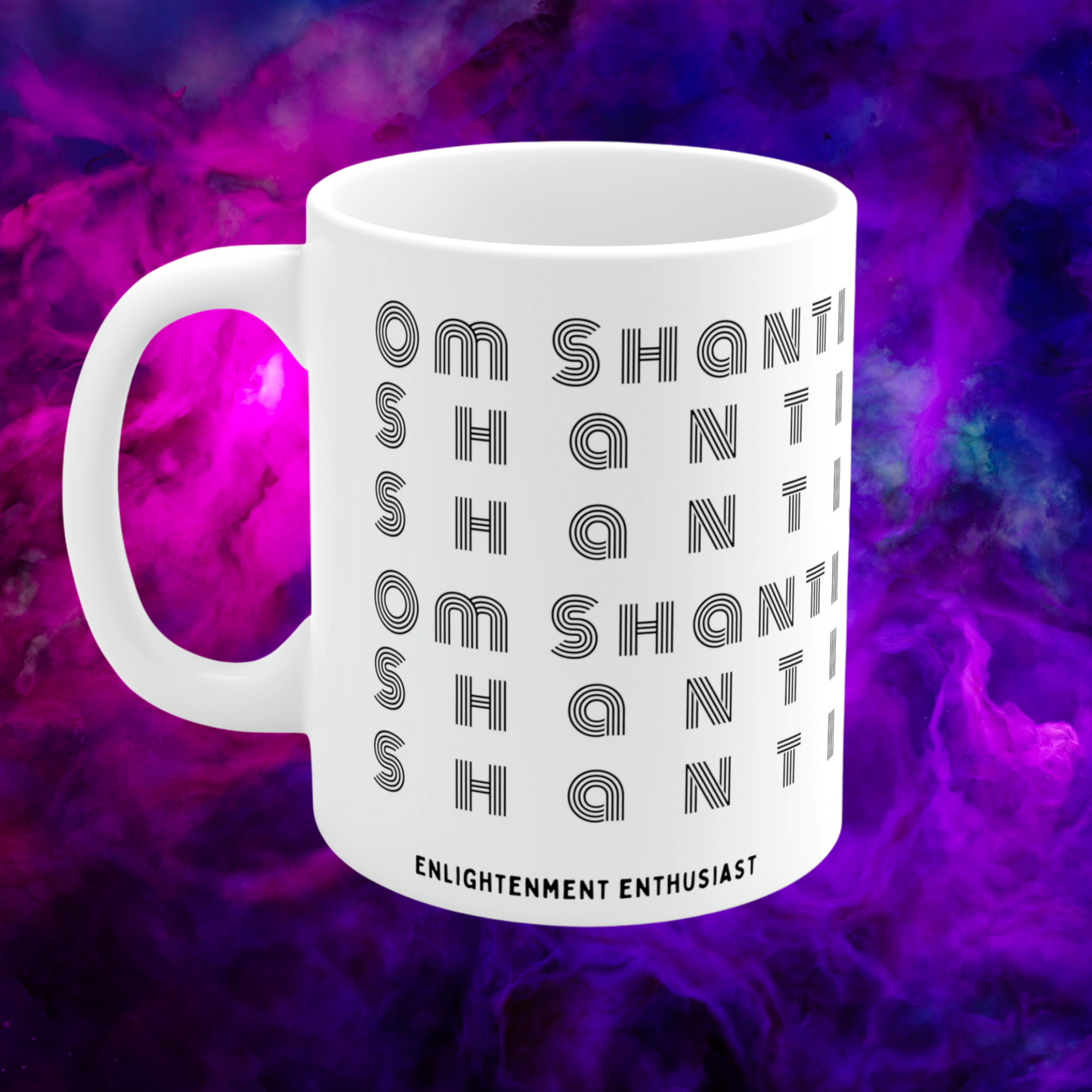 Om Shanti Shanti Shanti - Mug - Arjuna Rigby Art and Lifestyle Store