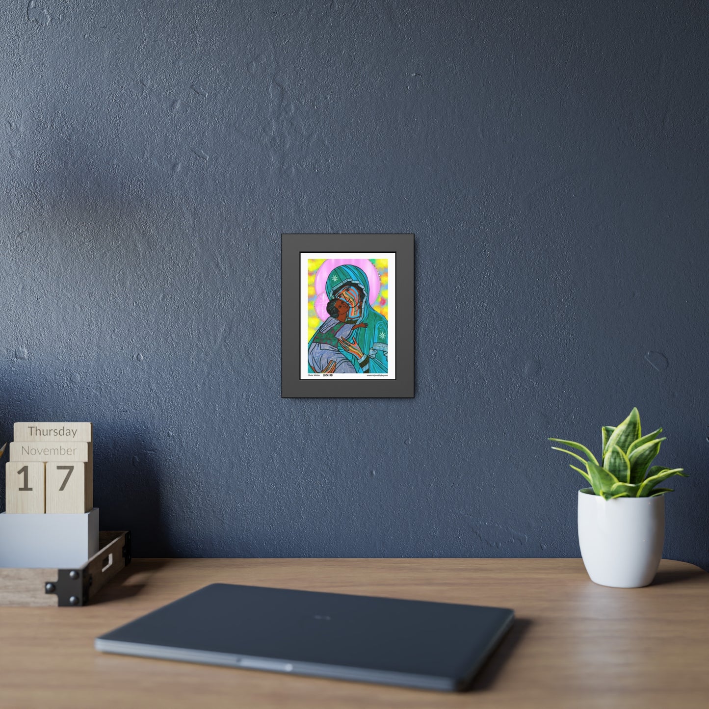 Christ Within Turquoise Framed Fine Art Posters