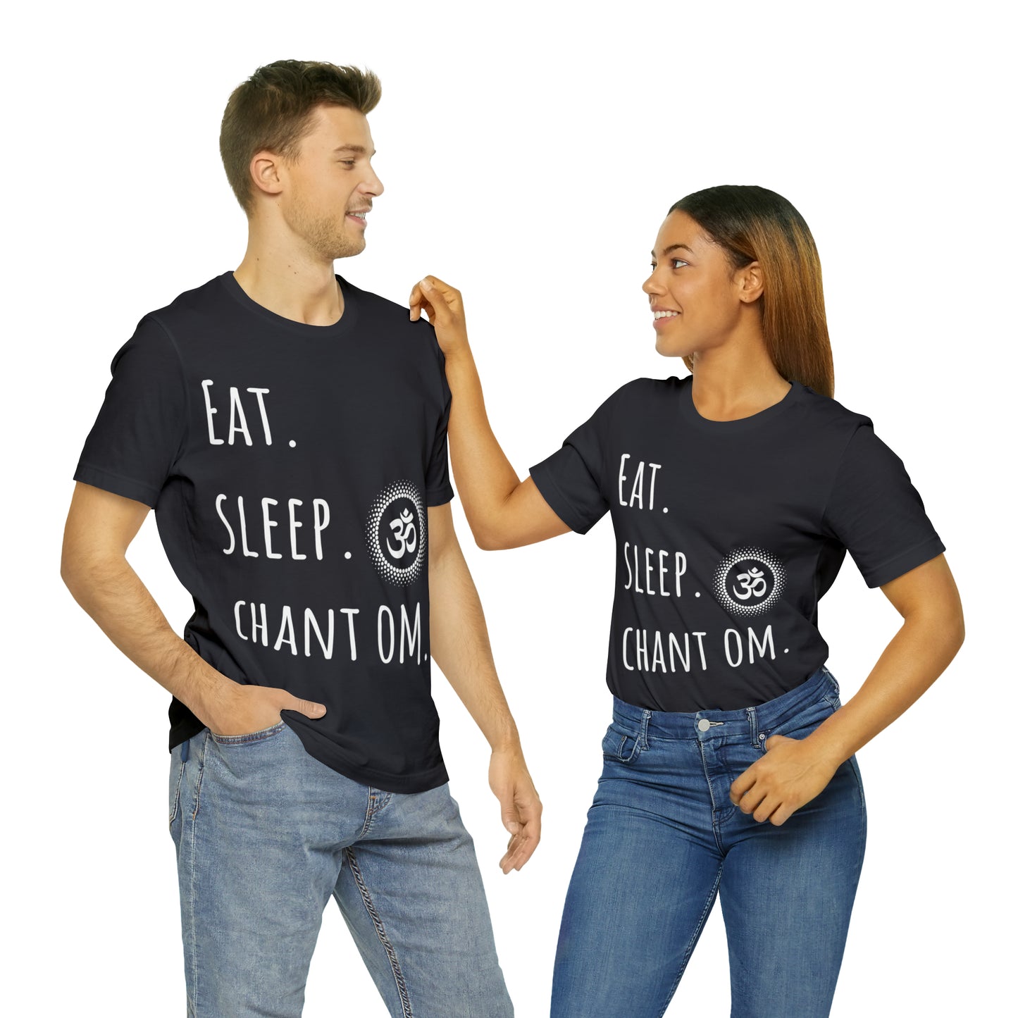 Eat. Sleep. Chant Om. T-Shirt - Arjuna Rigby Art and Lifestyle Store