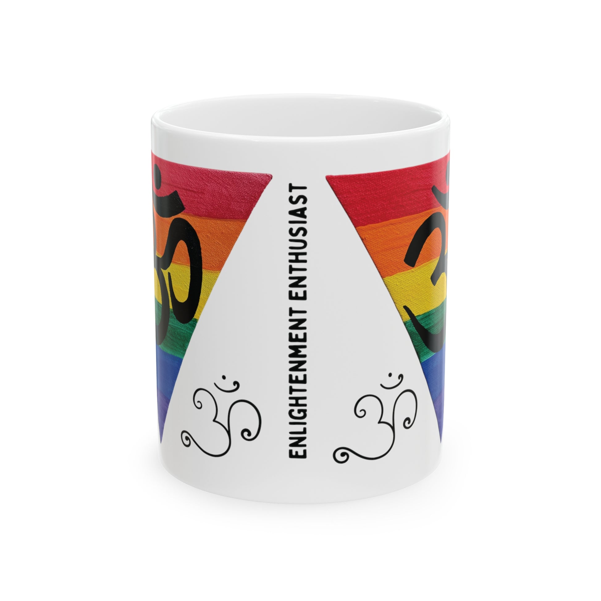 Rainbow Triangle OM Mug - Arjuna Rigby Art and Lifestyle Store