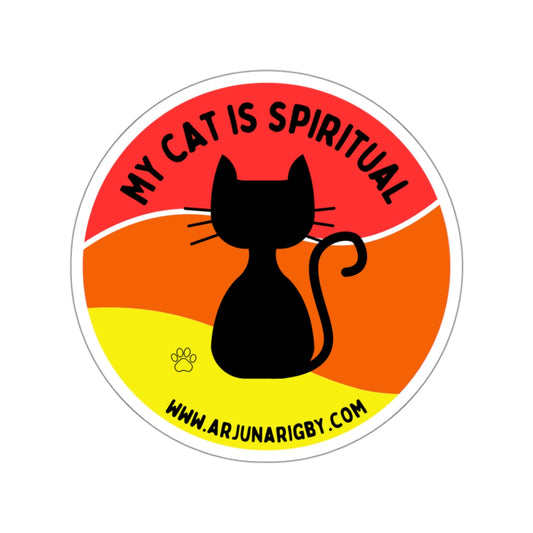 My Cat is Spiritual Sticker - Arjuna Rigby Art and Lifestyle Store