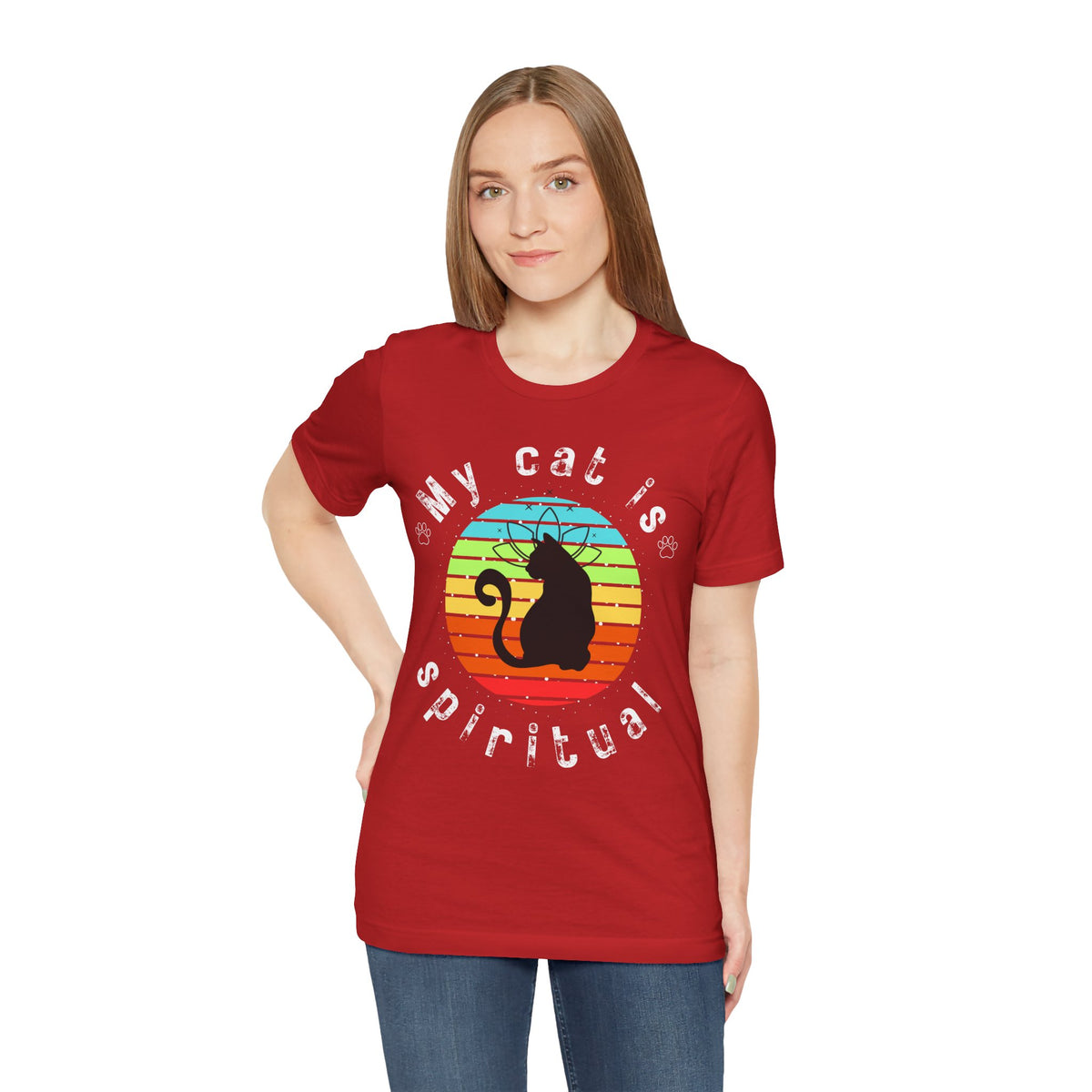 My Cat is Spiritual T-Shirt - Arjuna Rigby Art and Lifestyle Store