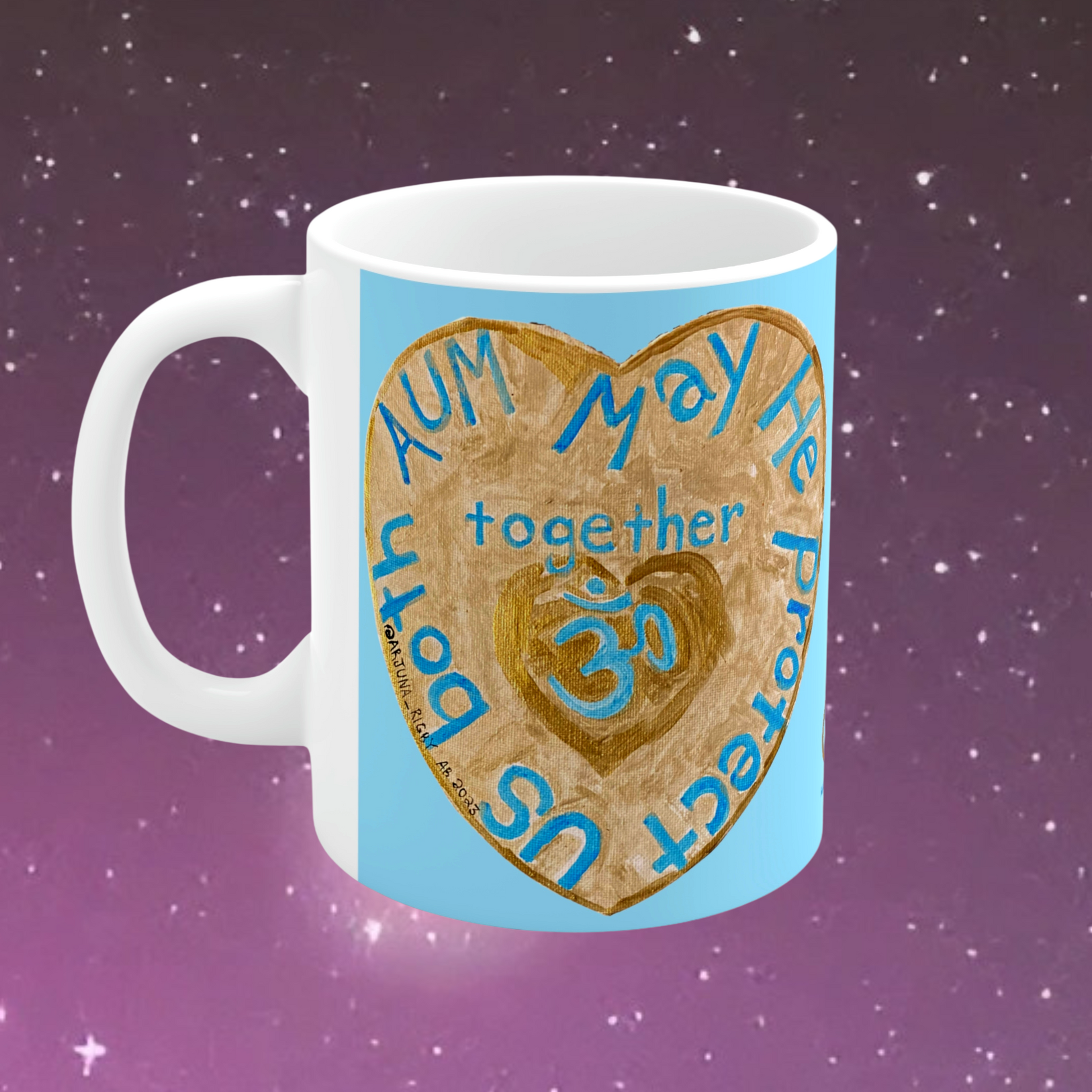 May He Protect Us Both Together - Mug - Arjuna Rigby Art and Lifestyle Store