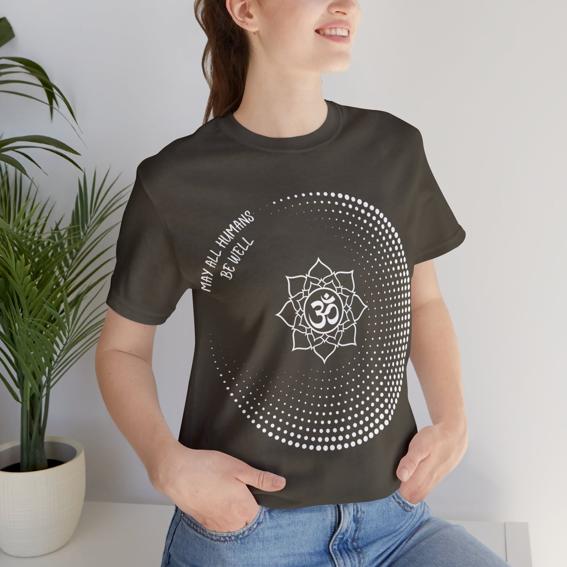 May All Humans Be Well T-Shirt - Arjuna Rigby Art and Lifestyle Store