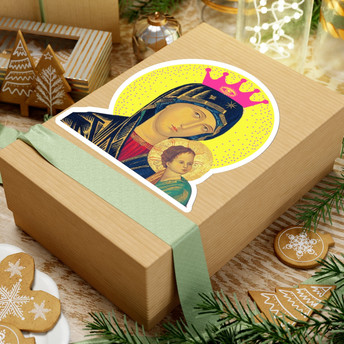 Madonna & Child -Sticker - Arjuna Rigby Art and Lifestyle Store