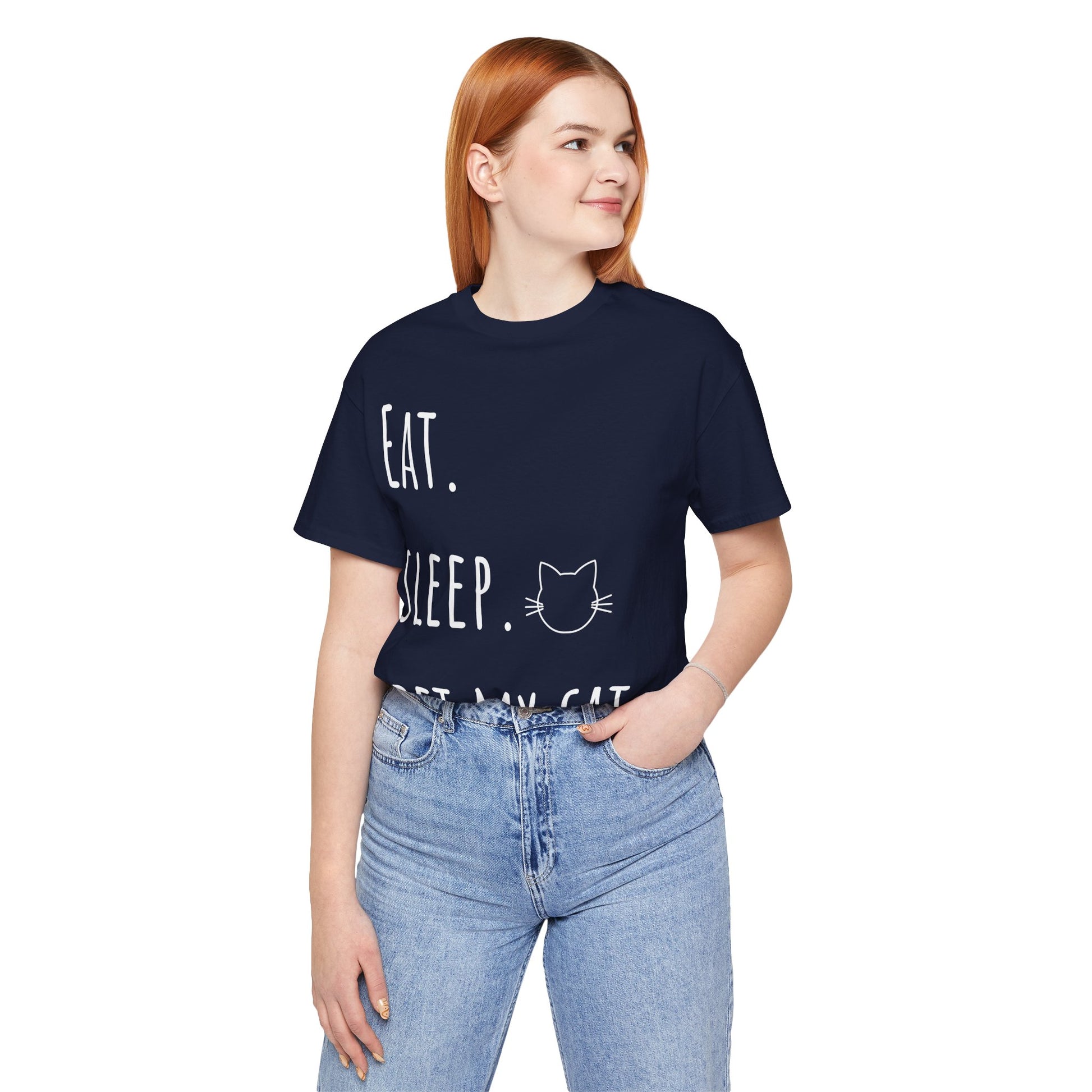 Eat. Sleep. Pet My Cat. T-Shirt - Arjuna Rigby Art and Lifestyle Store