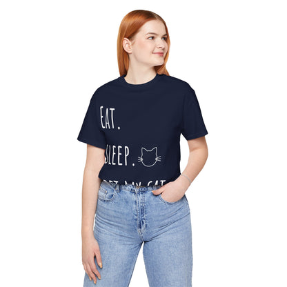 Eat. Sleep. Pet My Cat. T-Shirt - Arjuna Rigby Art and Lifestyle Store