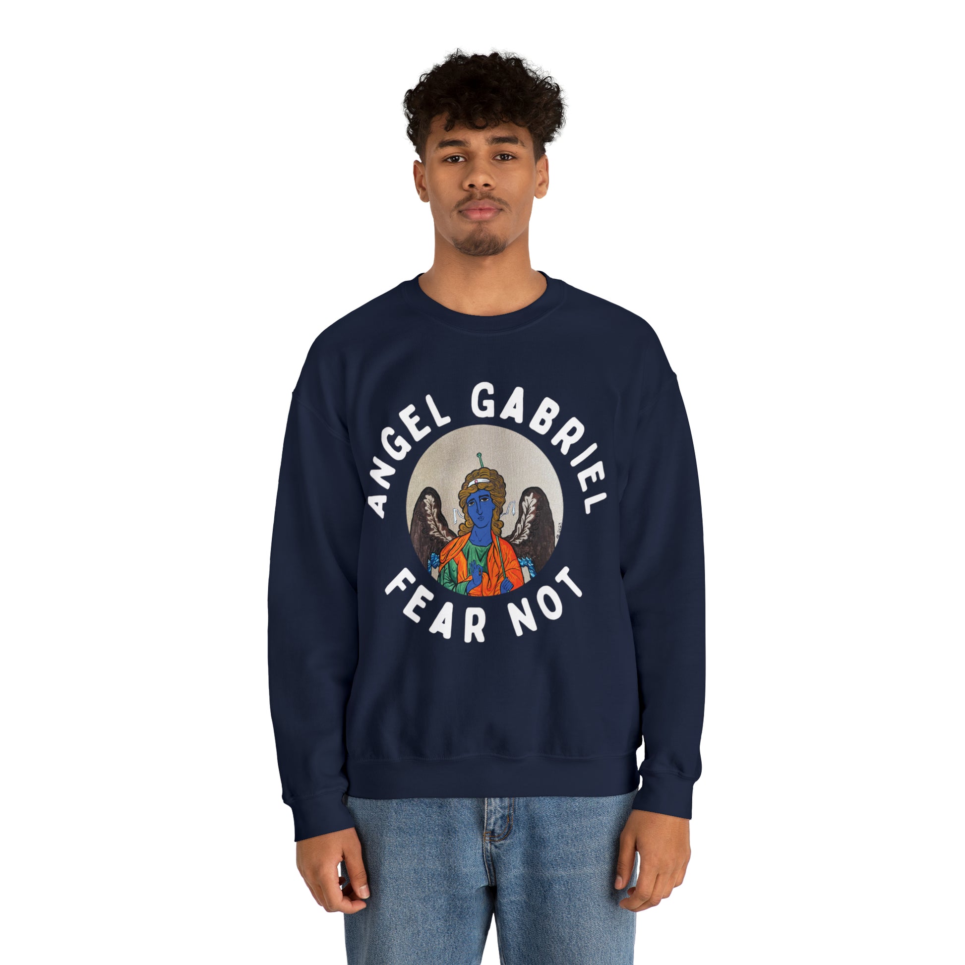 Angel Gabriel Crewneck Sweatshirt - Arjuna Rigby Art and Lifestyle Store