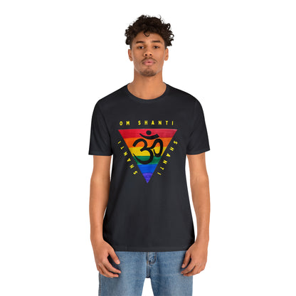 Rainbow Triangle OM T-Shirt - Arjuna Rigby Art and Lifestyle Store