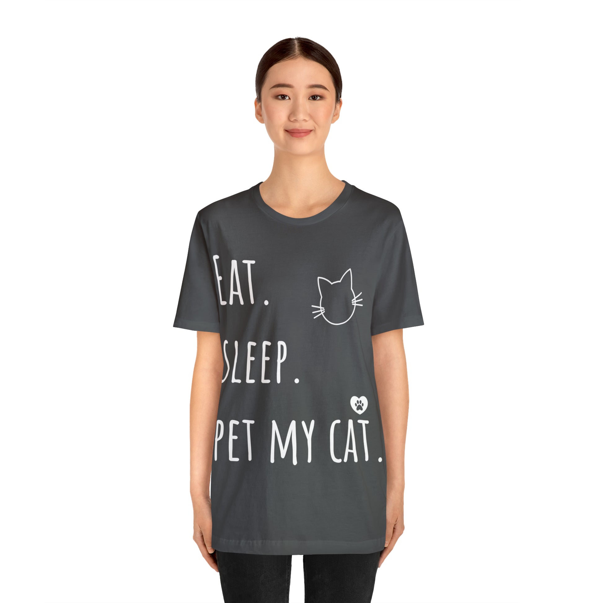 Eat. Sleep. Pet My Cat. - Classic T-Shirt - Arjuna Rigby Art and Lifestyle Store