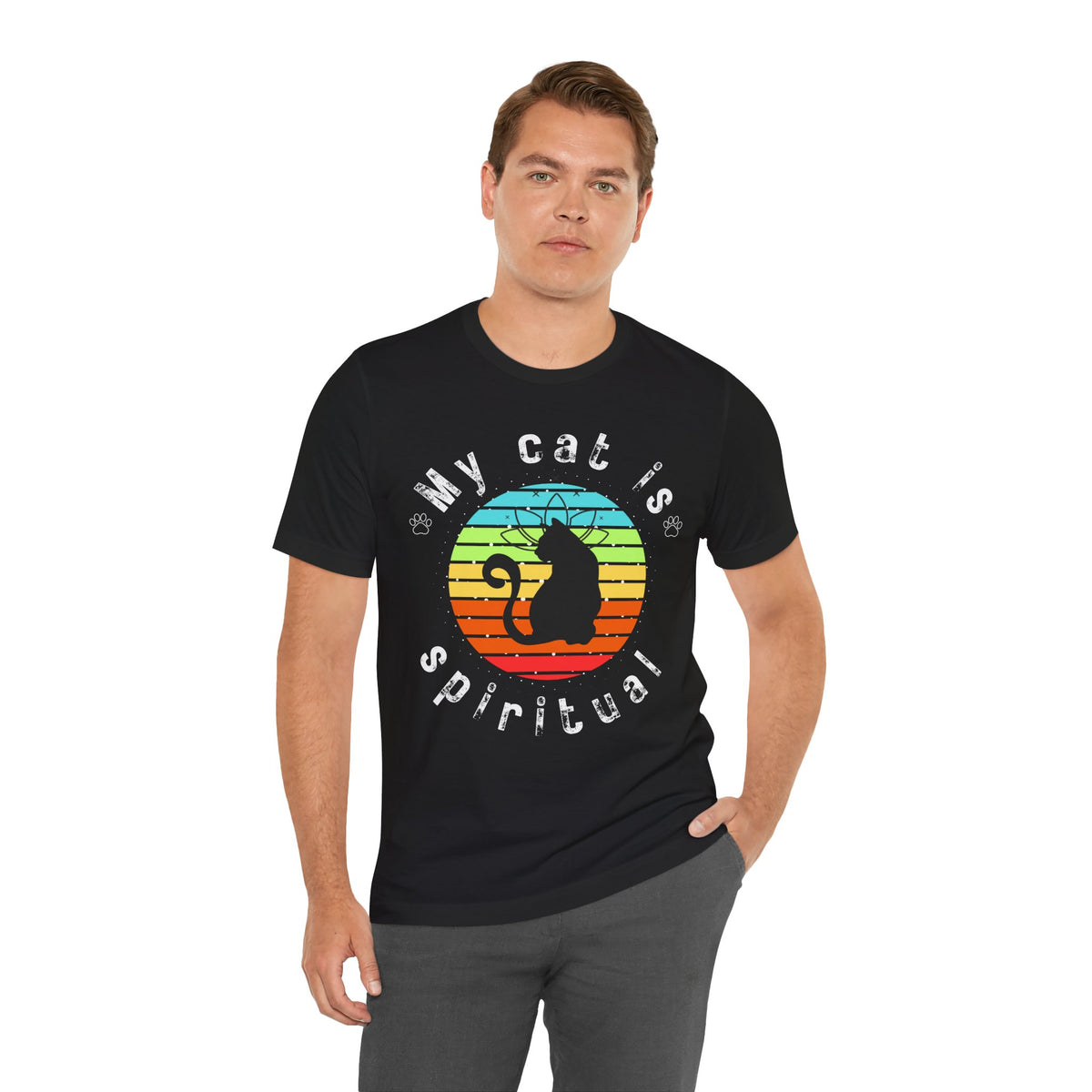 My Cat is Spiritual T-Shirt - Arjuna Rigby Art and Lifestyle Store