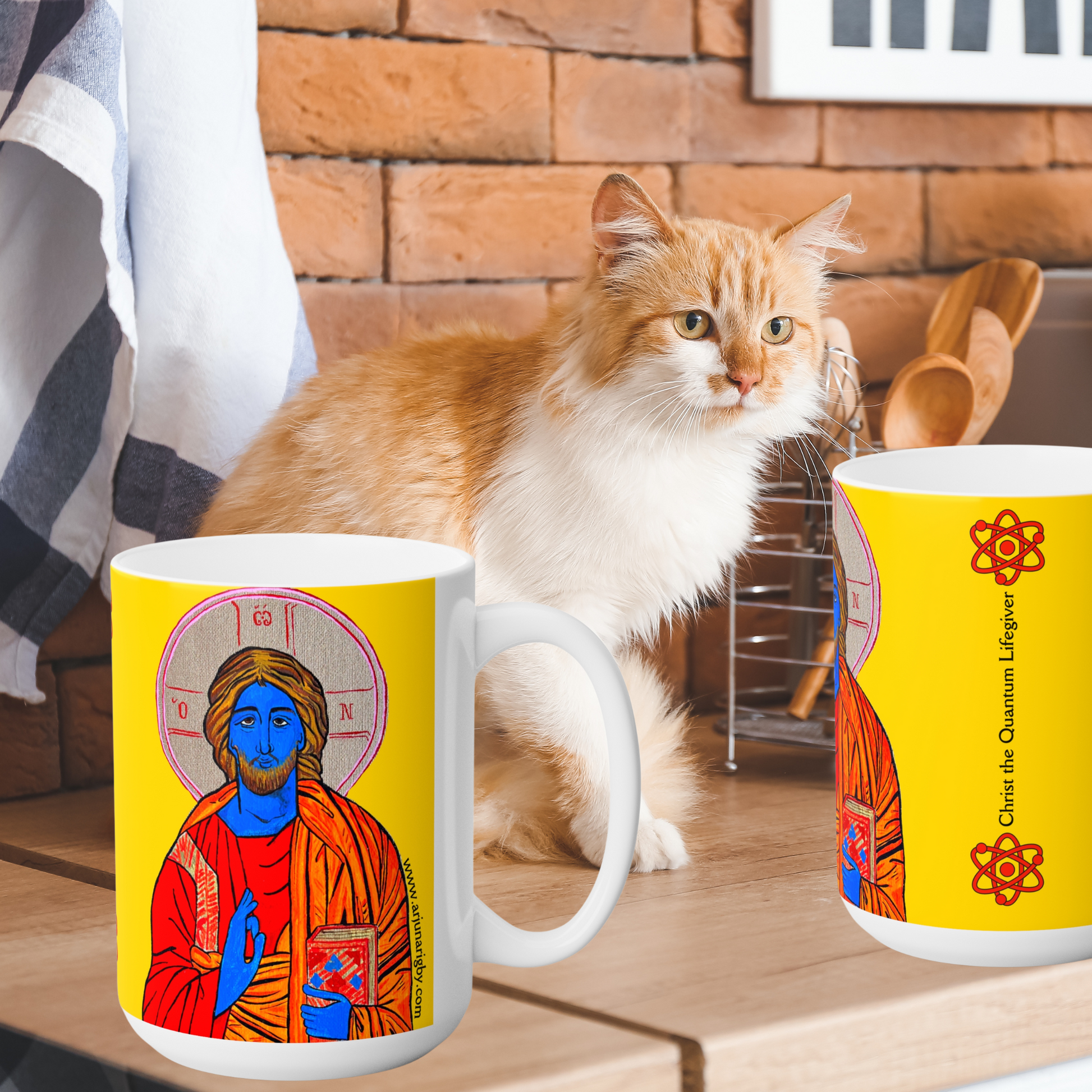 Christ the Quantum Lifegiver Jumbo Size Mug - Arjuna Rigby Art and Lifestyle Store