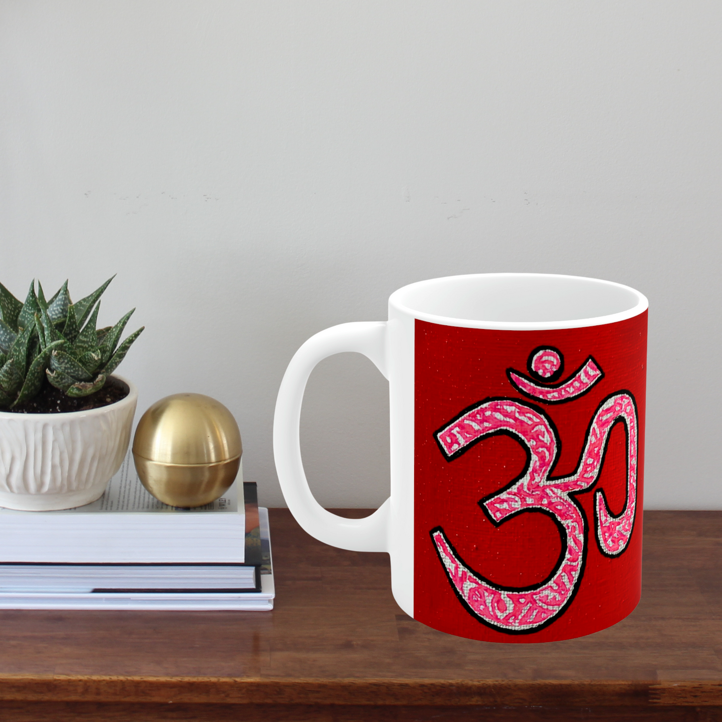 Pink & Silver OM - Mug - Arjuna Rigby Art and Lifestyle Store