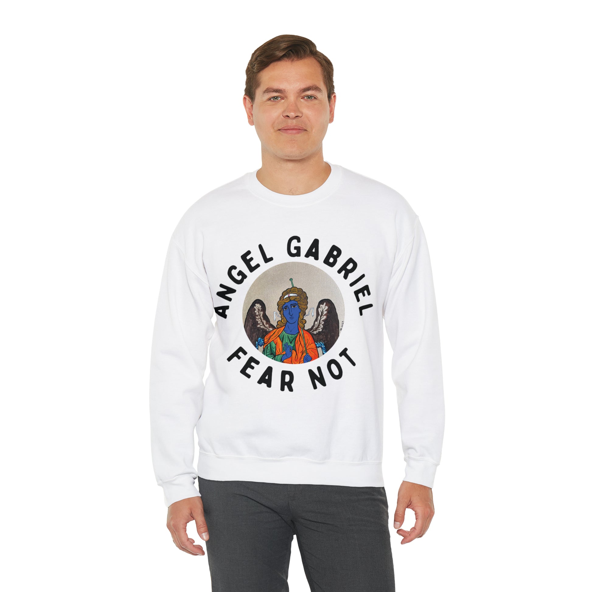 Angel Gabriel Crewneck Sweatshirt - Arjuna Rigby Art and Lifestyle Store